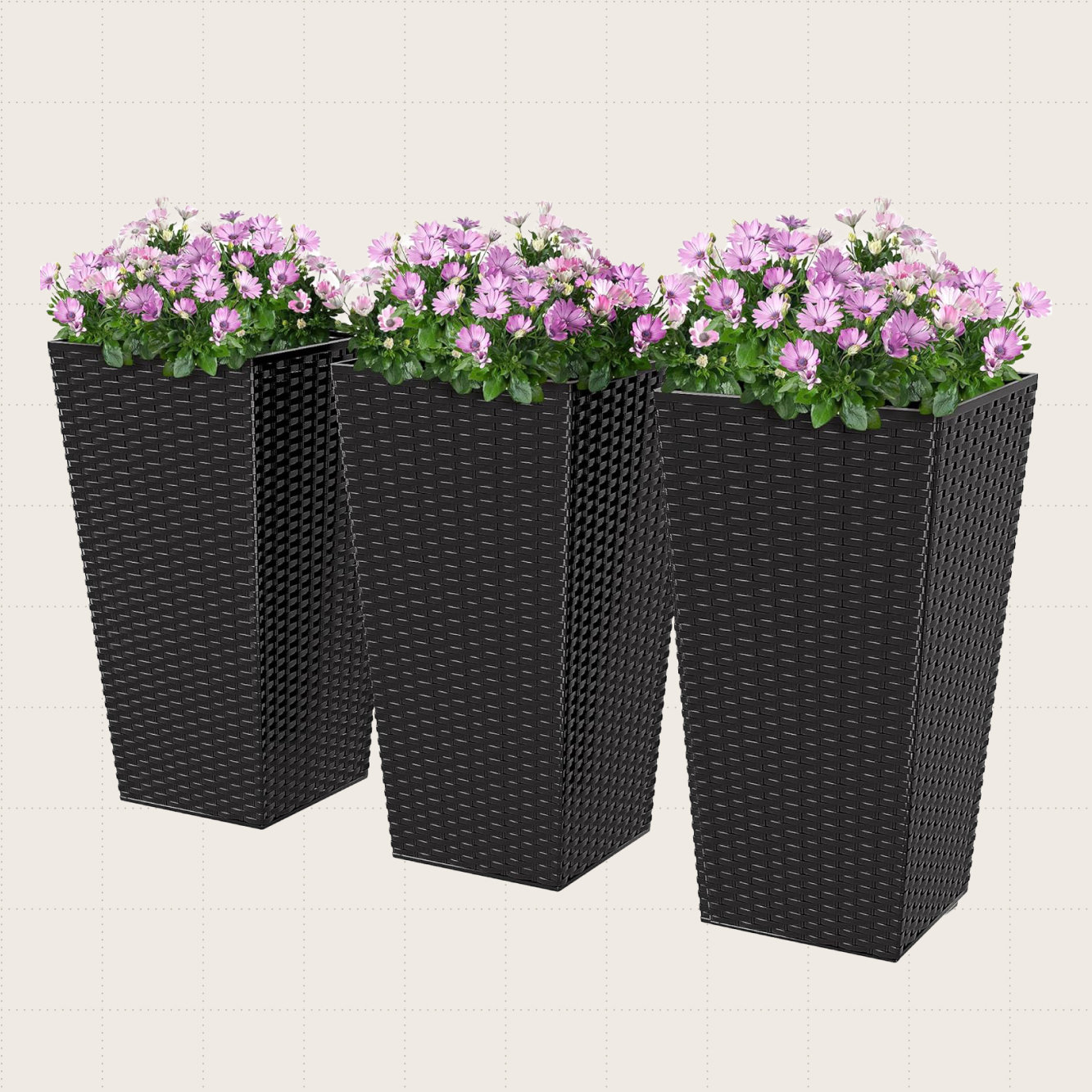Outsunny 24-Inch Planters, Three-Count