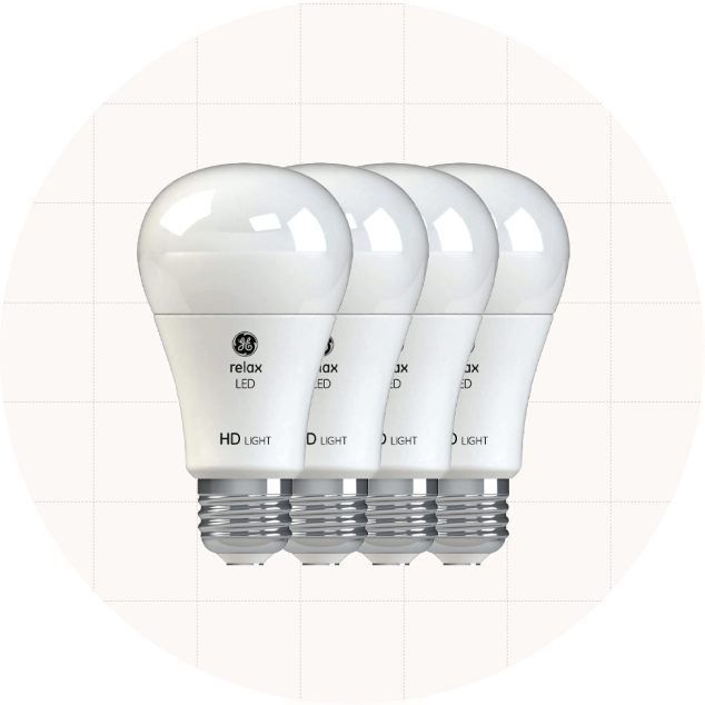GE Relax LED Light Bulbs, 4-Pack