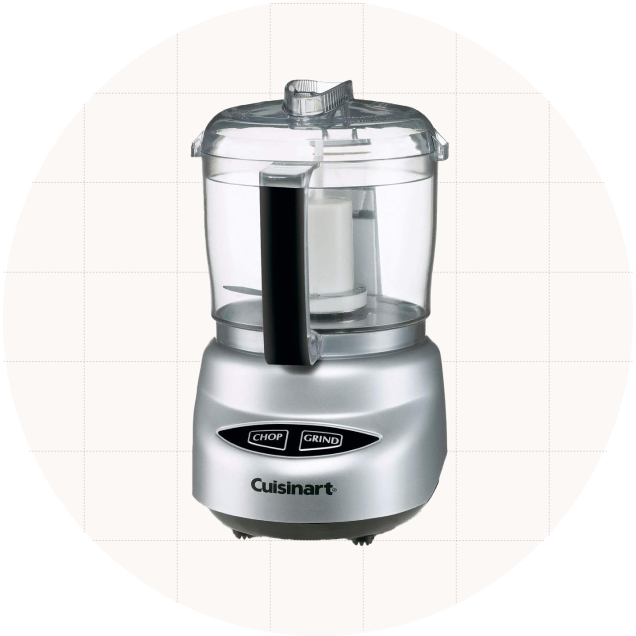 The Cuisinart Mini-Prep Food Processor shown in silver with a 24-ounce work bowl.