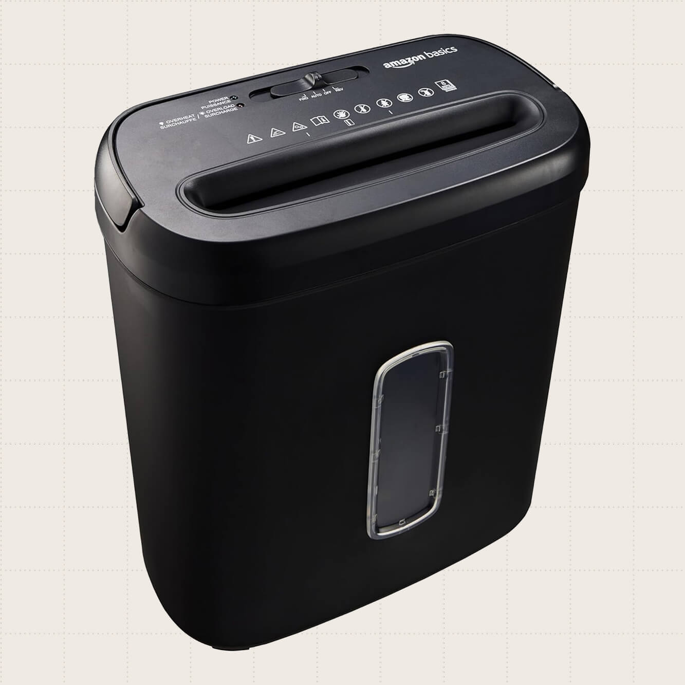 Amazon Basics Eight-Sheet Cross Cut Paper Shredder
