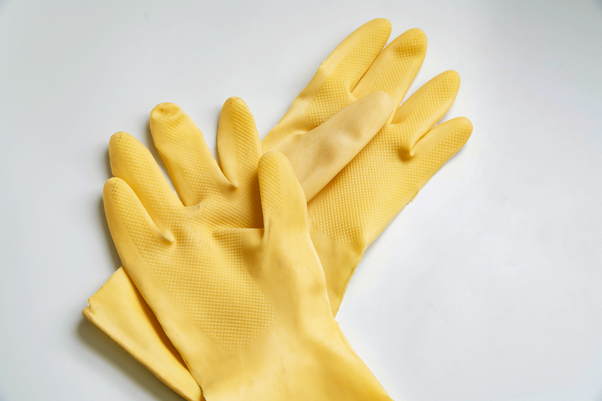 Easily Remove Pet Hair With Rubber Gloves