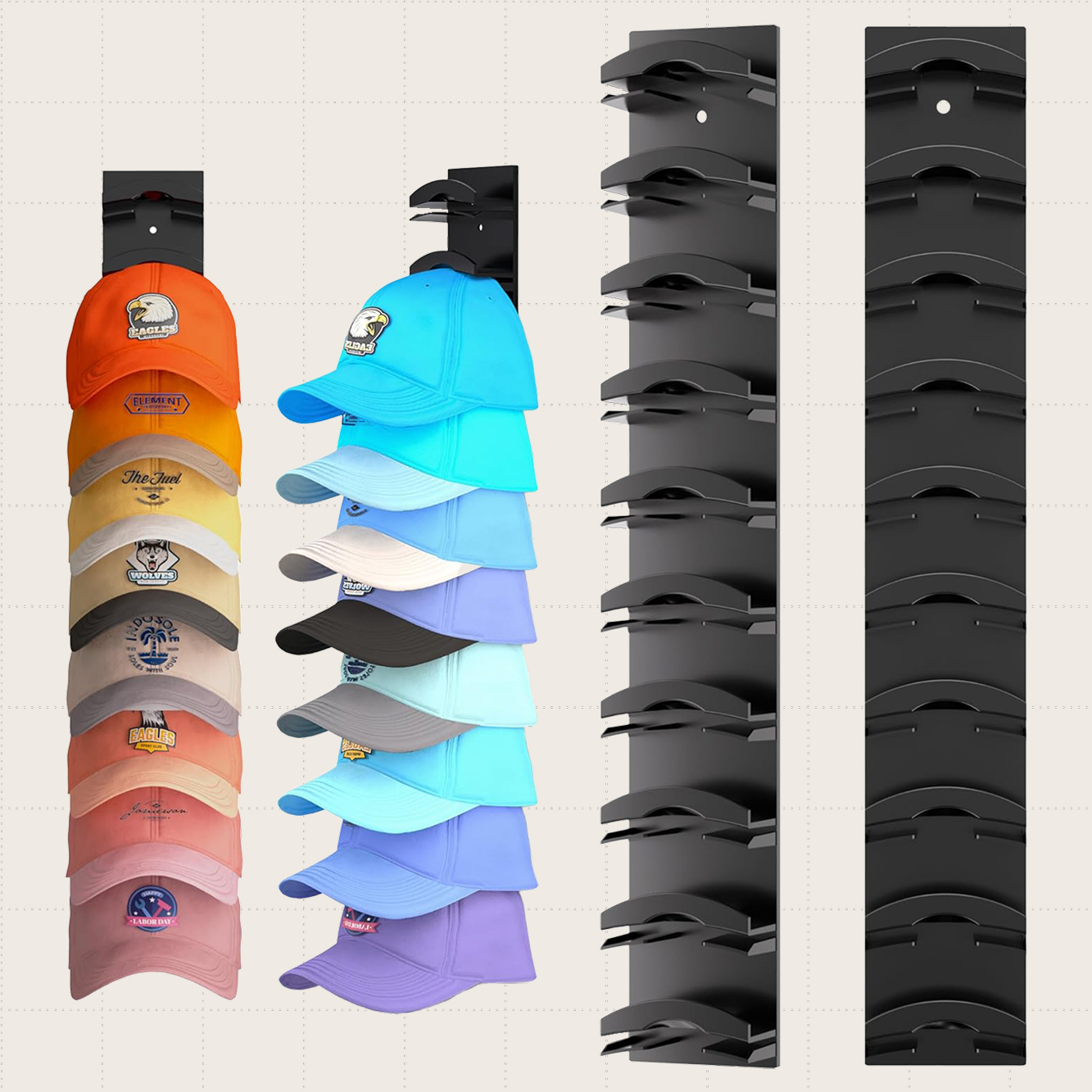 Houoisheck Baseball Cap Organizer, Two-Pack