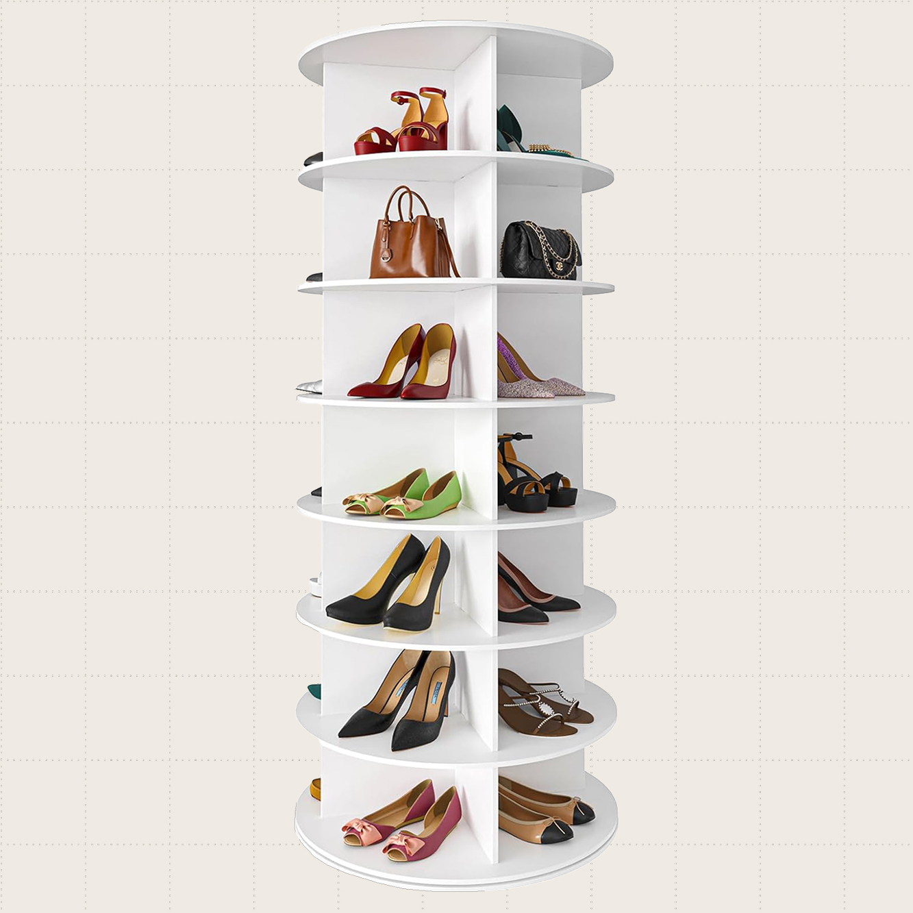 SpaceAid Six-Tier Rotating Shoe Rack Tower